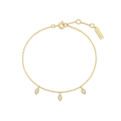 Melodic Poet - Gold Sparkling Triple Station Bracelet