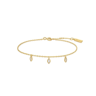 Melodic Poet - Gold Sparkling Triple Station Bracelet