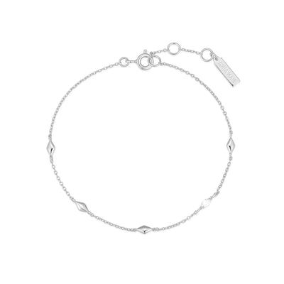 Melodic Poet - Silver Multi Rhombus Station Bracelet