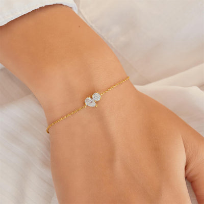 Glimmer Glow - Gold Toi & Moi Bracelet