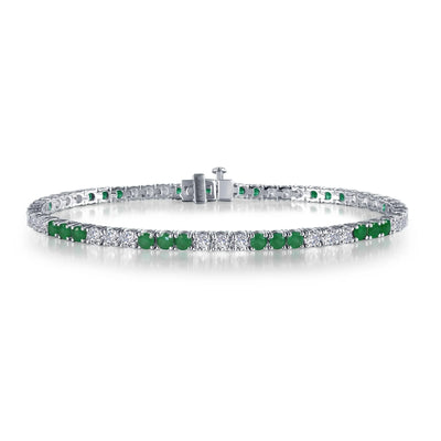 6.0 CTW Lab-Grown Emerald Tennis Bracelet