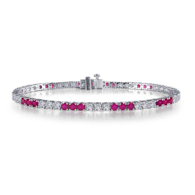 6.0 CTW Lab-Grown Ruby Tennis Bracelet