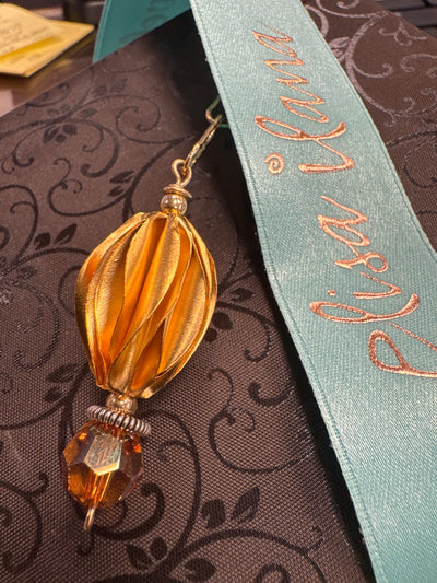 Carambola 18kt Vermeil & Montana Crystal Lariat Necklace