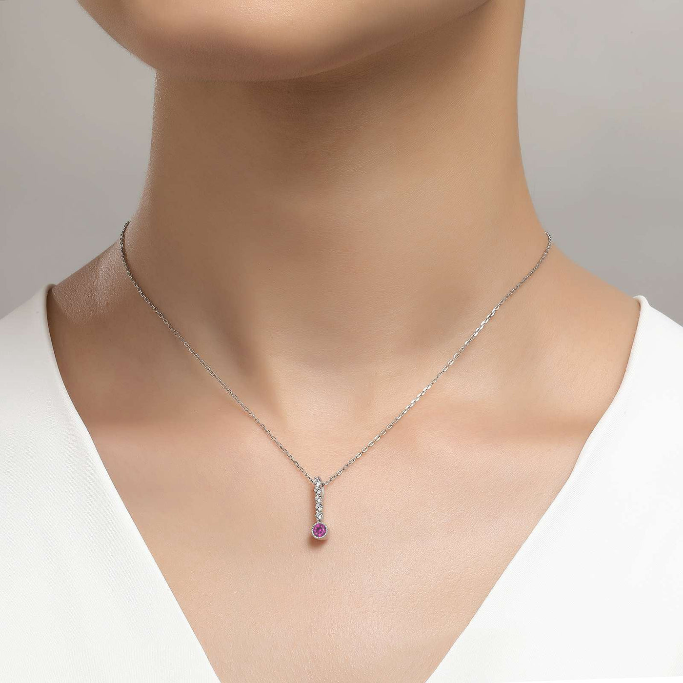 July Birthstone Love Pendant