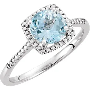 Birthstone & Diamond Ring