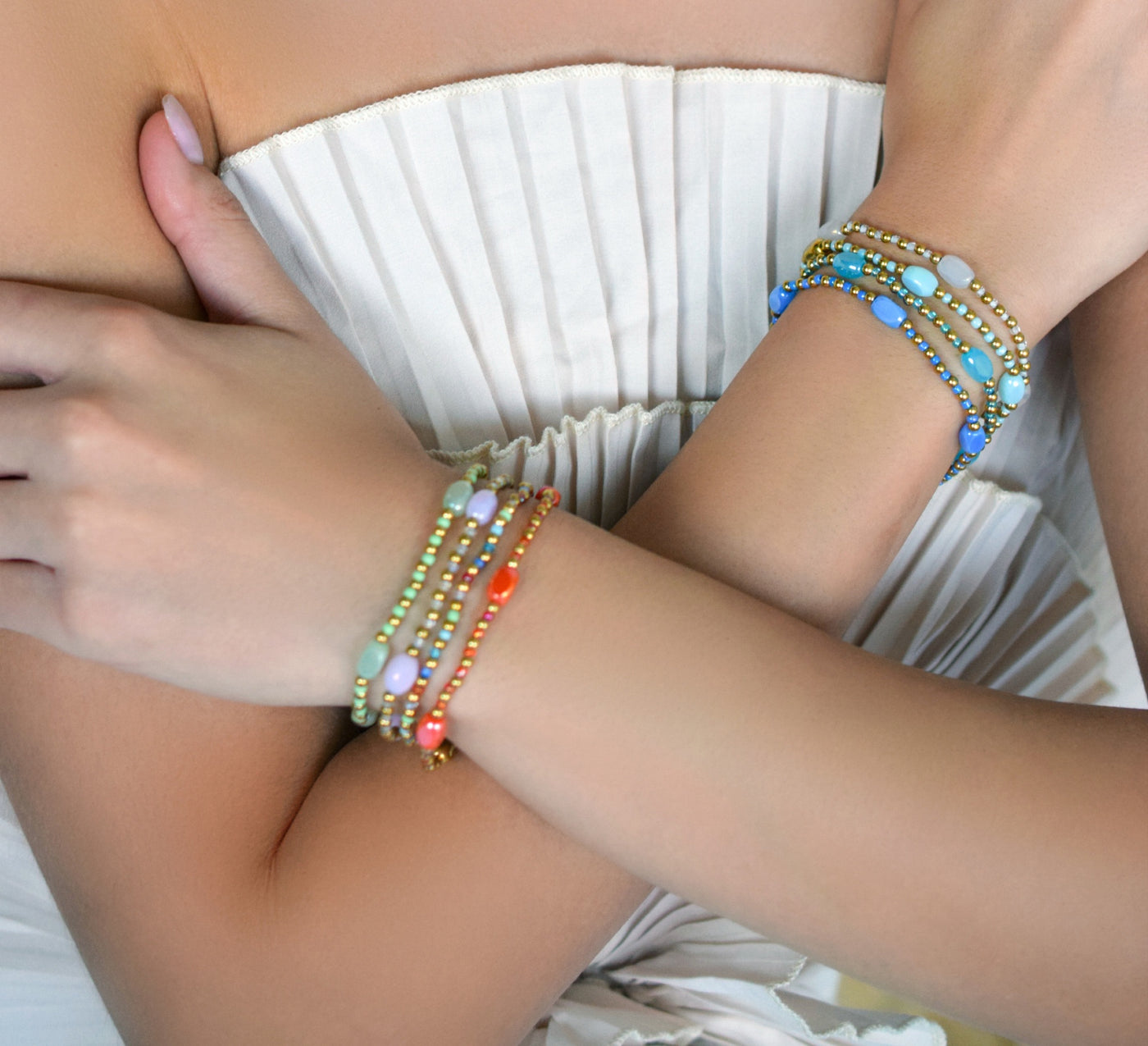 24/7 Stretch - Pop of Color - Here, There Everywhere- Aqua Azure Bracelet