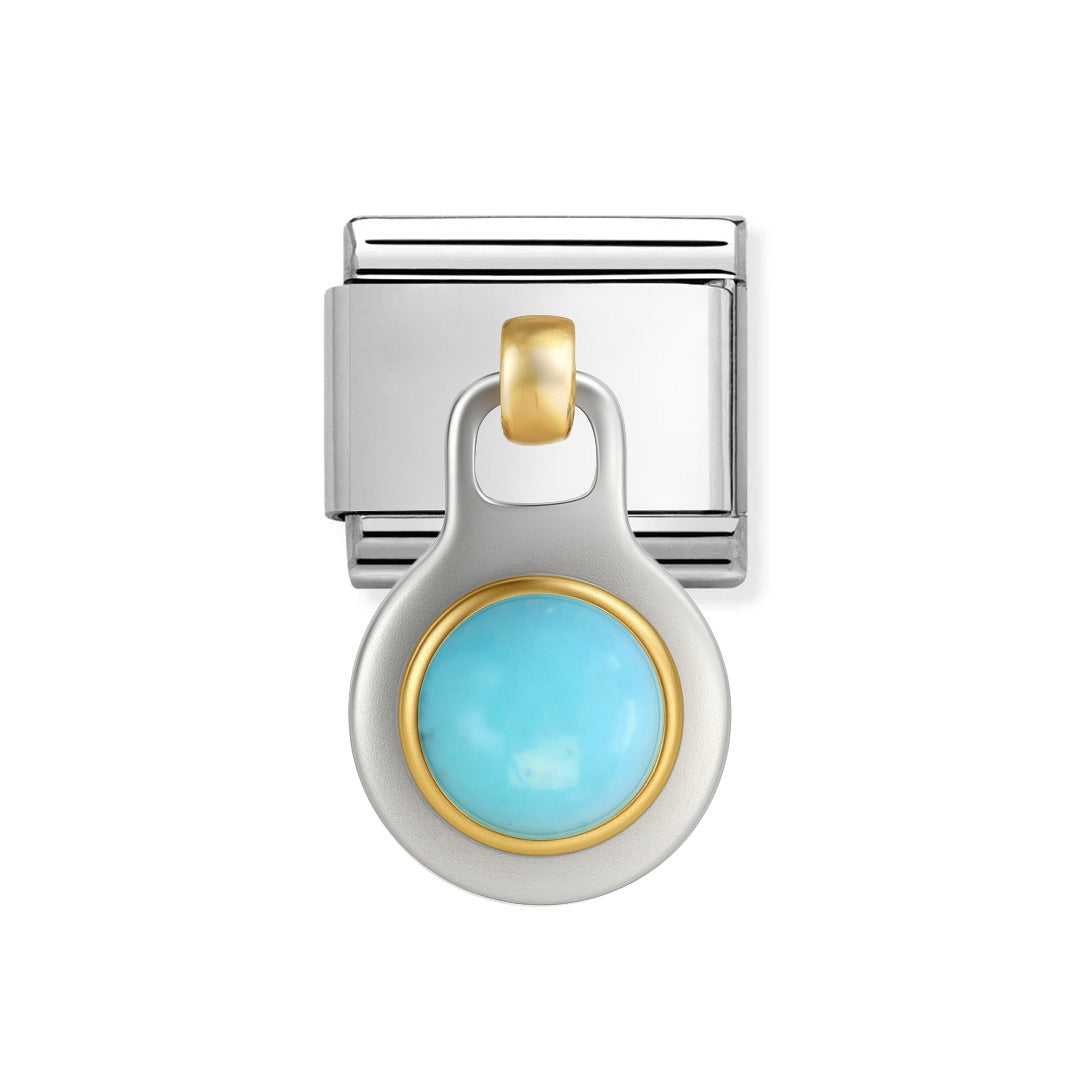 Composable Classic Link, Blue Gemstone dangle