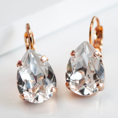 Mariana Pear Leverback Earrings