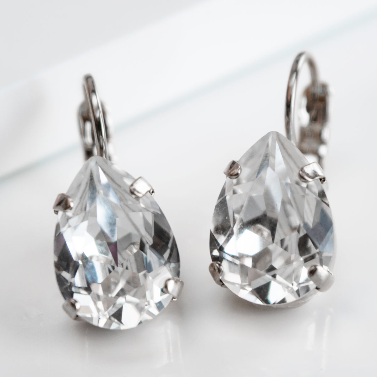 Mariana Pear Leverback Earrings