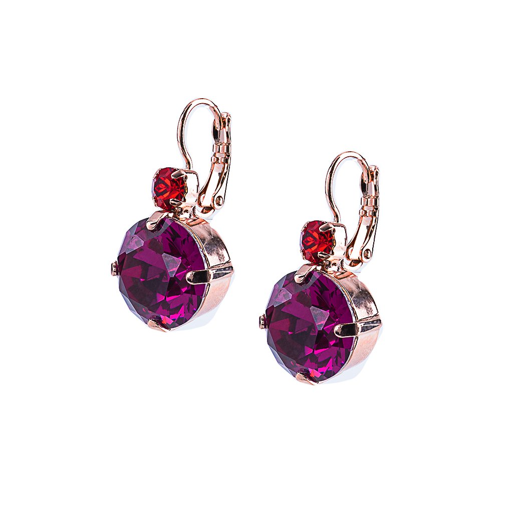 Mariana "Hibiscus" Extra Luxurious Leverback Earrings