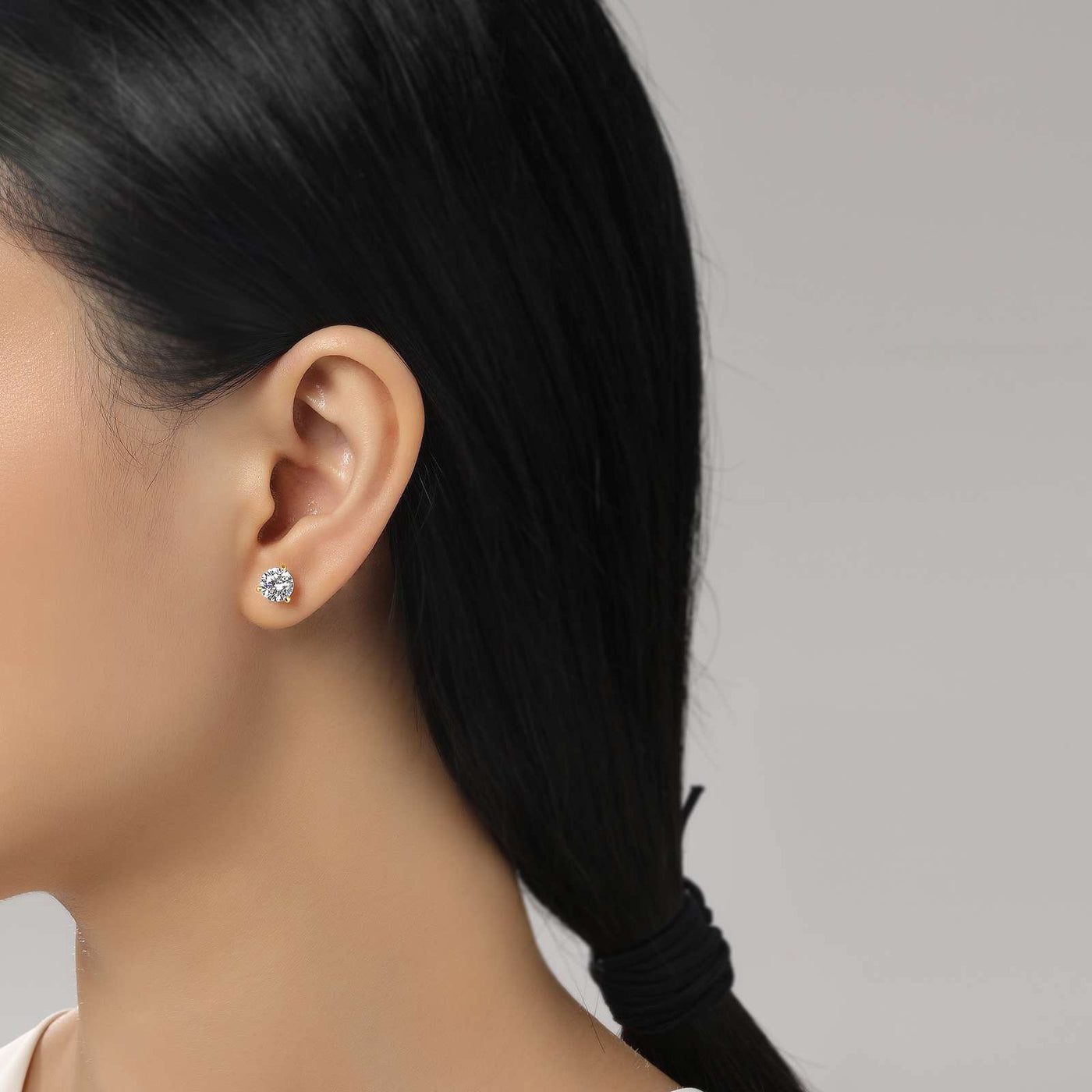 2.5 CTW 3 Prong Martini Stud Earrings