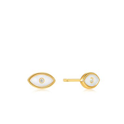 Wild Soul - Evil Eye Gold Stud Earrings