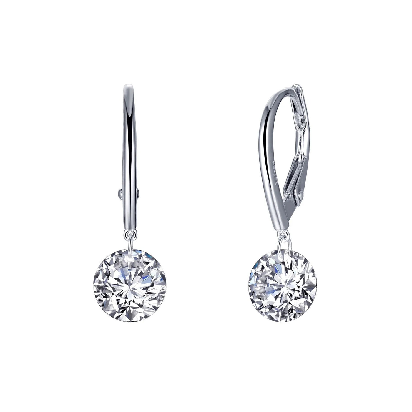 3.34 CTW Leverback Frameless Earrings