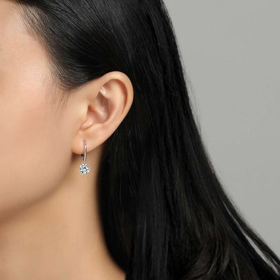 3.34 CTW Leverback Frameless Earrings