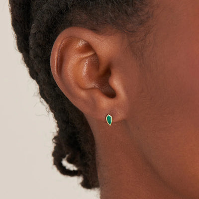 Second Nature - Malachite Emblem Stud Earrings