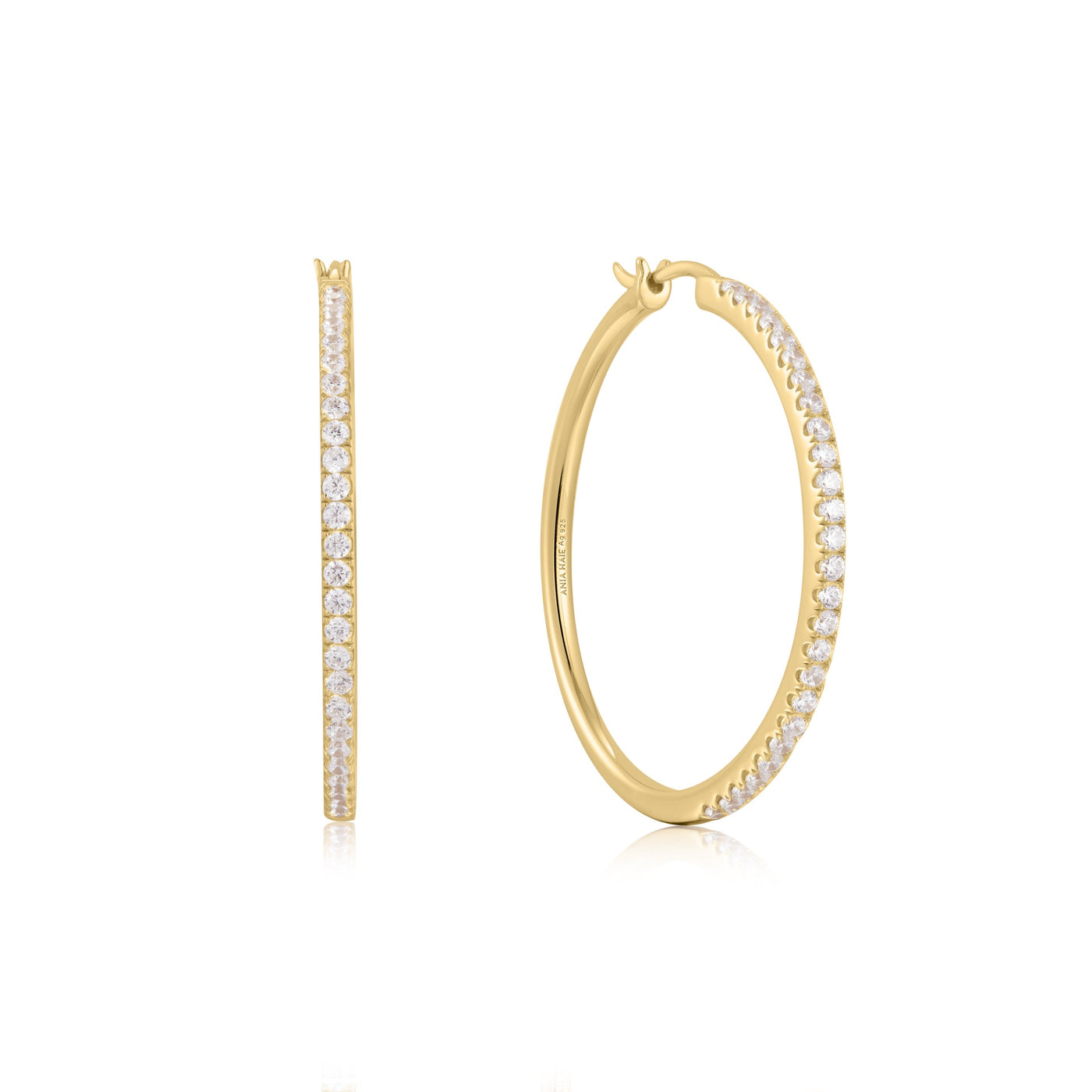 Pop Charms - Gold Pave Hoop Earrings