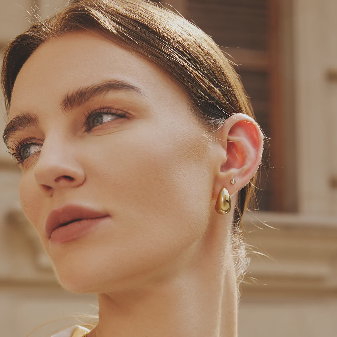 Vogue Maven - Bold Dome Hoop Earrings