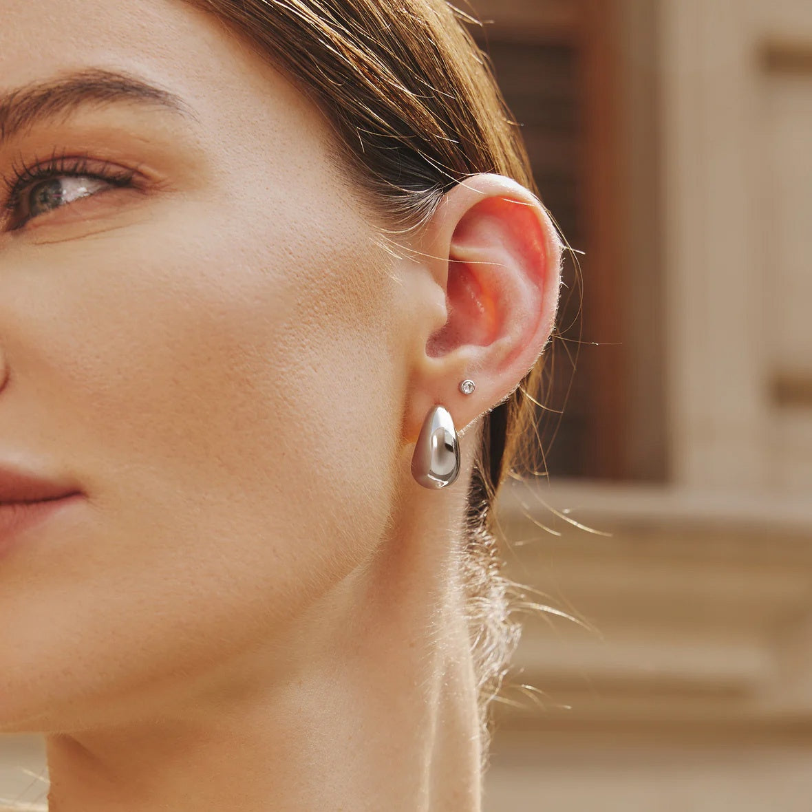 Vogue Maven - Bold Dome Hoop Earrings