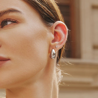 Vogue Maven - Bold Dome Hoop Earrings