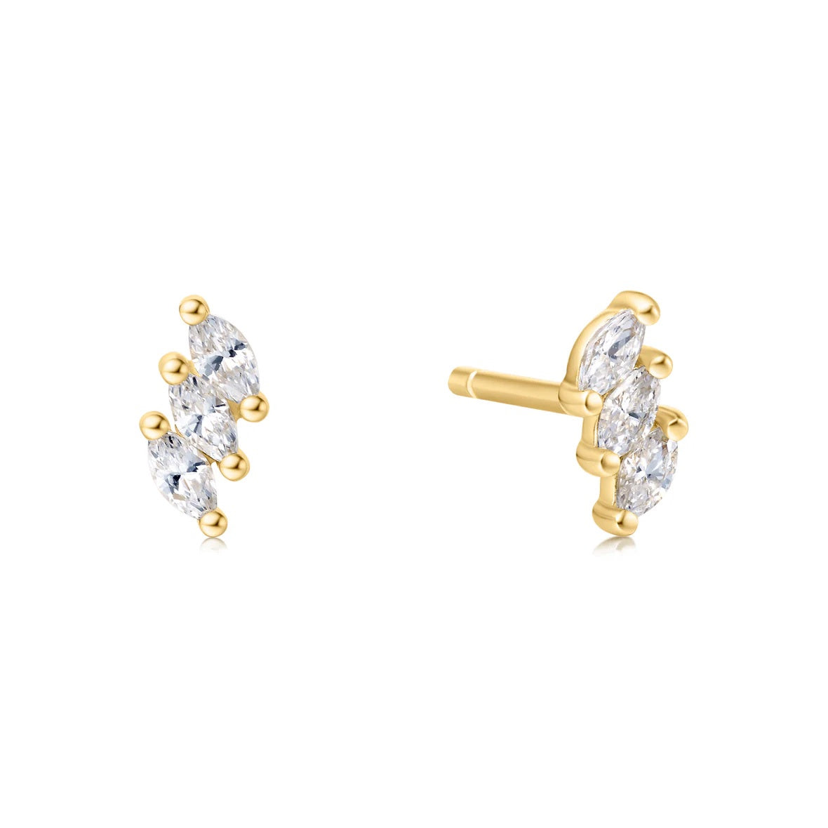 Chill Voyager - Triple Marquise Stud Earrings