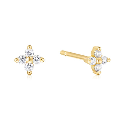 Sunny Sparkler - Four-Petal Stud Earrings