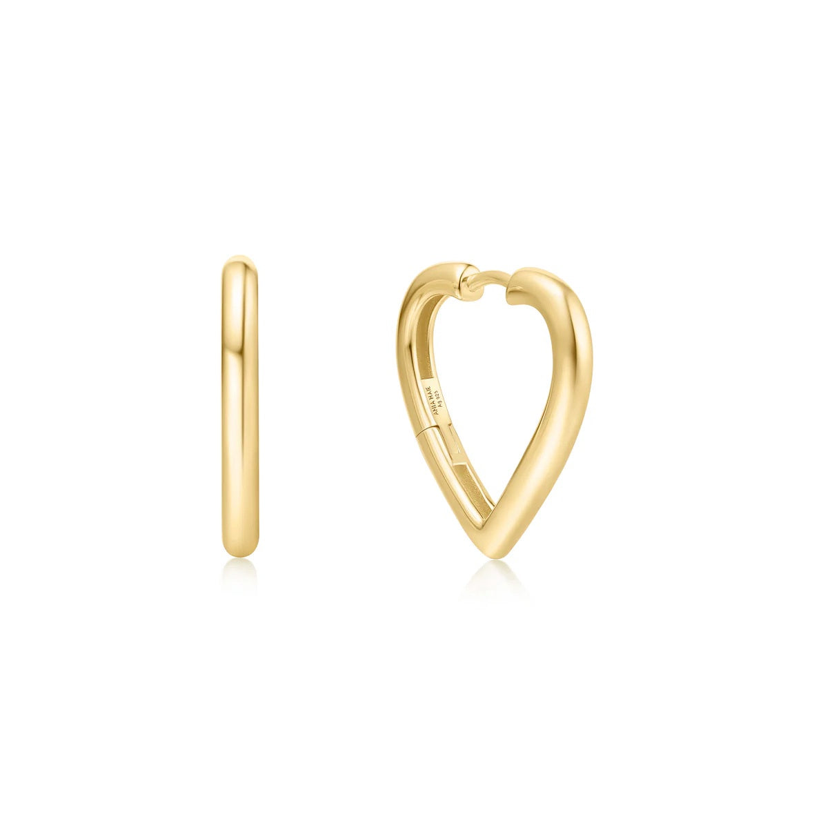 Sunny Sparkler - Medium Heart Hoop Earrings