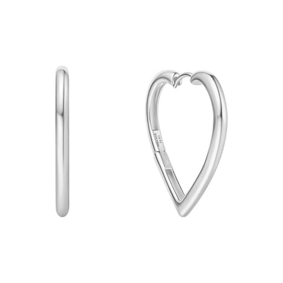 Sunny Sparkler - Large Heart Hoop Earrings