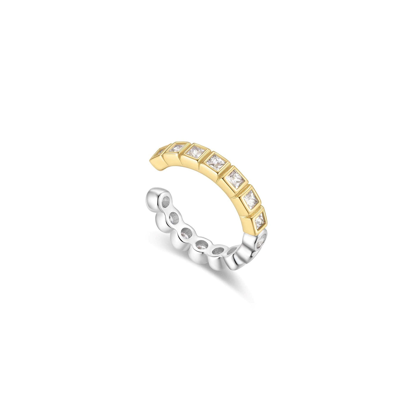 Melodic Poet - Two-Tone Bezel Ear Cuff