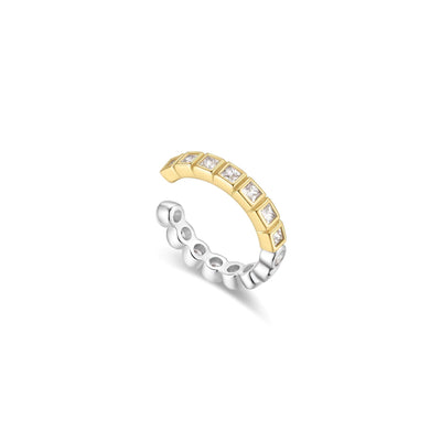 Melodic Poet - Two-Tone Bezel Ear Cuff