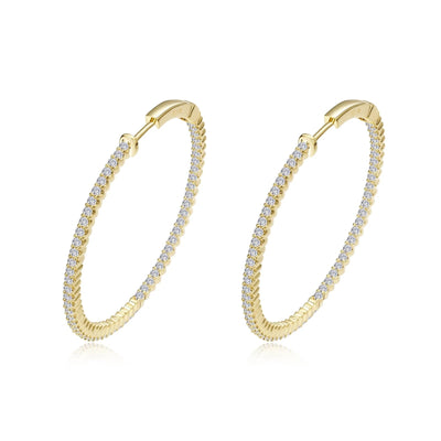 35 mm TR Gold Hoop Earrings