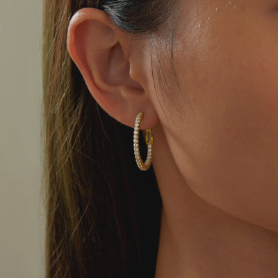 20 mm TR Gold Hoop Earrings