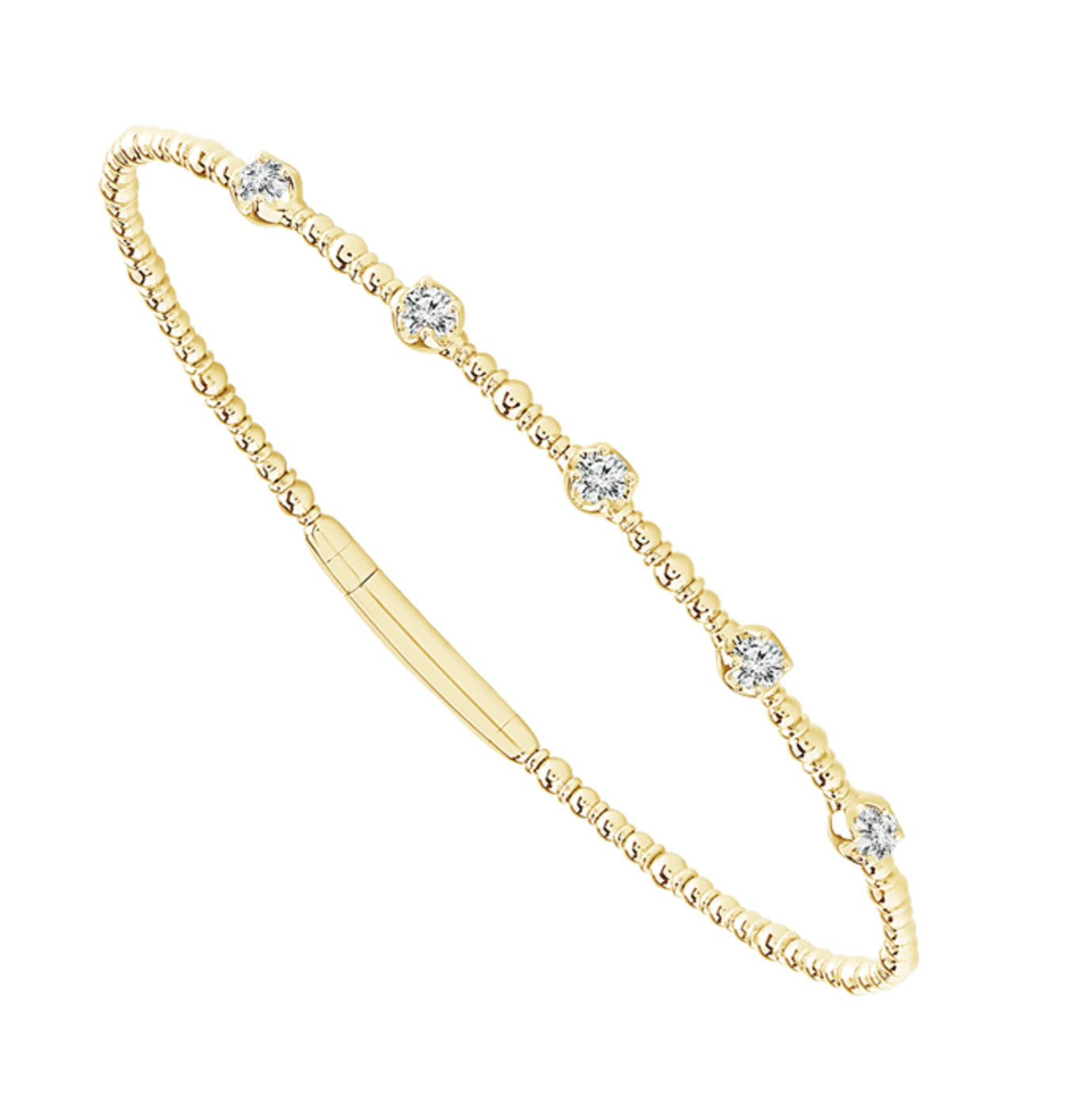 1/3 CTW Diamond Bangle / 14k Gold