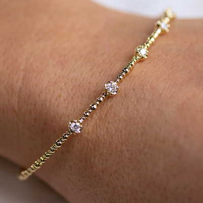 1/3 CTW Diamond Bangle / 14k Gold