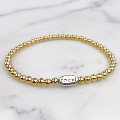 "Friend" Stretch Bracelet