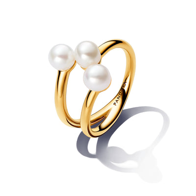 Pandora Treated Freshwater Cultured Pearl Open Ring