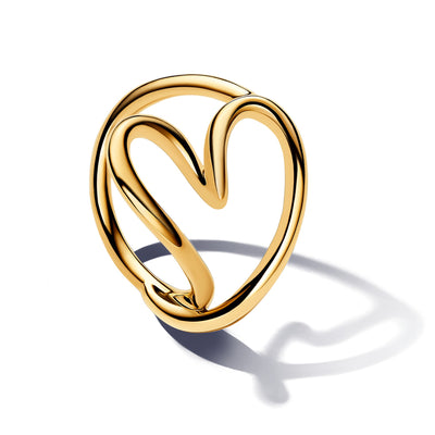 Pandora Organically Shaped Heart Ring