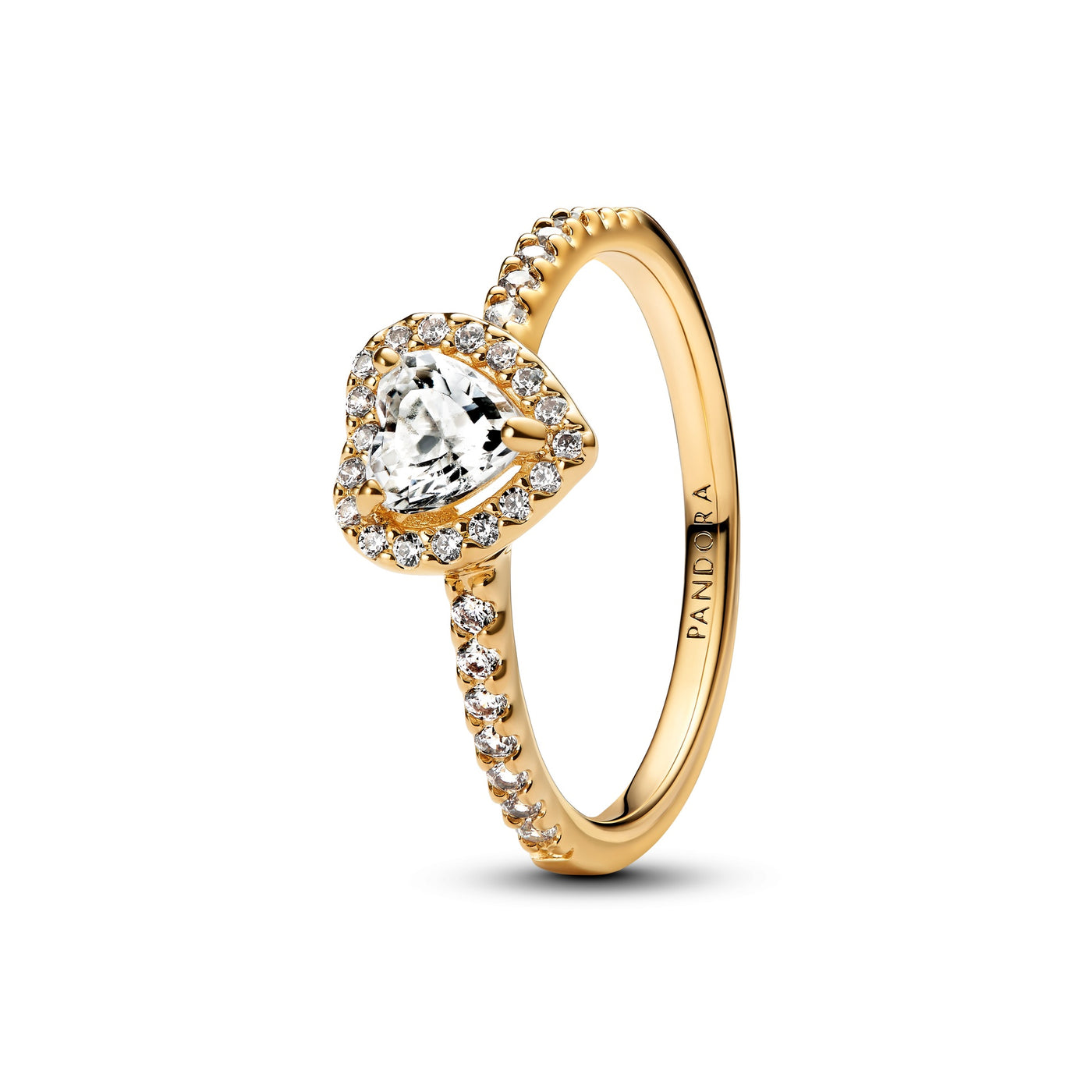 Pandora 14k Gold-Plated Elevated Heart Ring