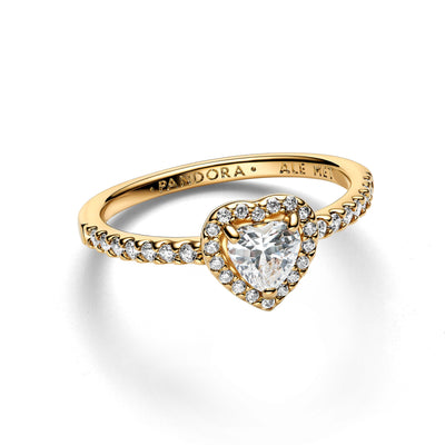 Pandora 14k Gold-Plated Elevated Heart Ring