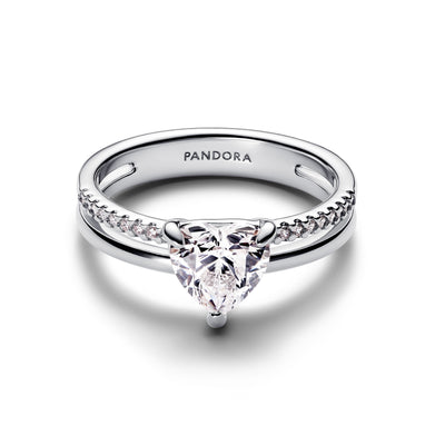 Pandora Double Band Heart Ring