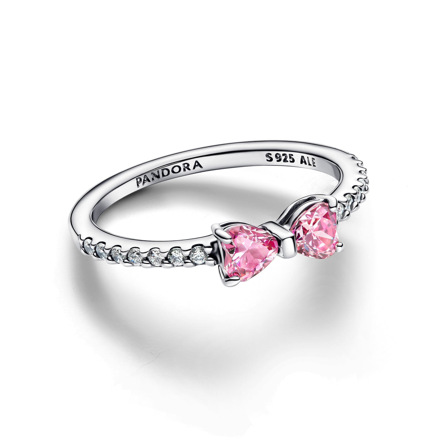 Pandora Sparkling Pink Bow Ring