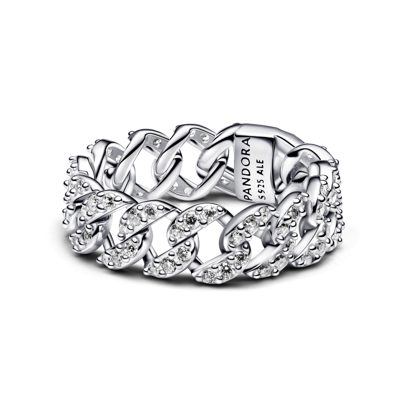 Pandora Pavé Cuban Chain Ring