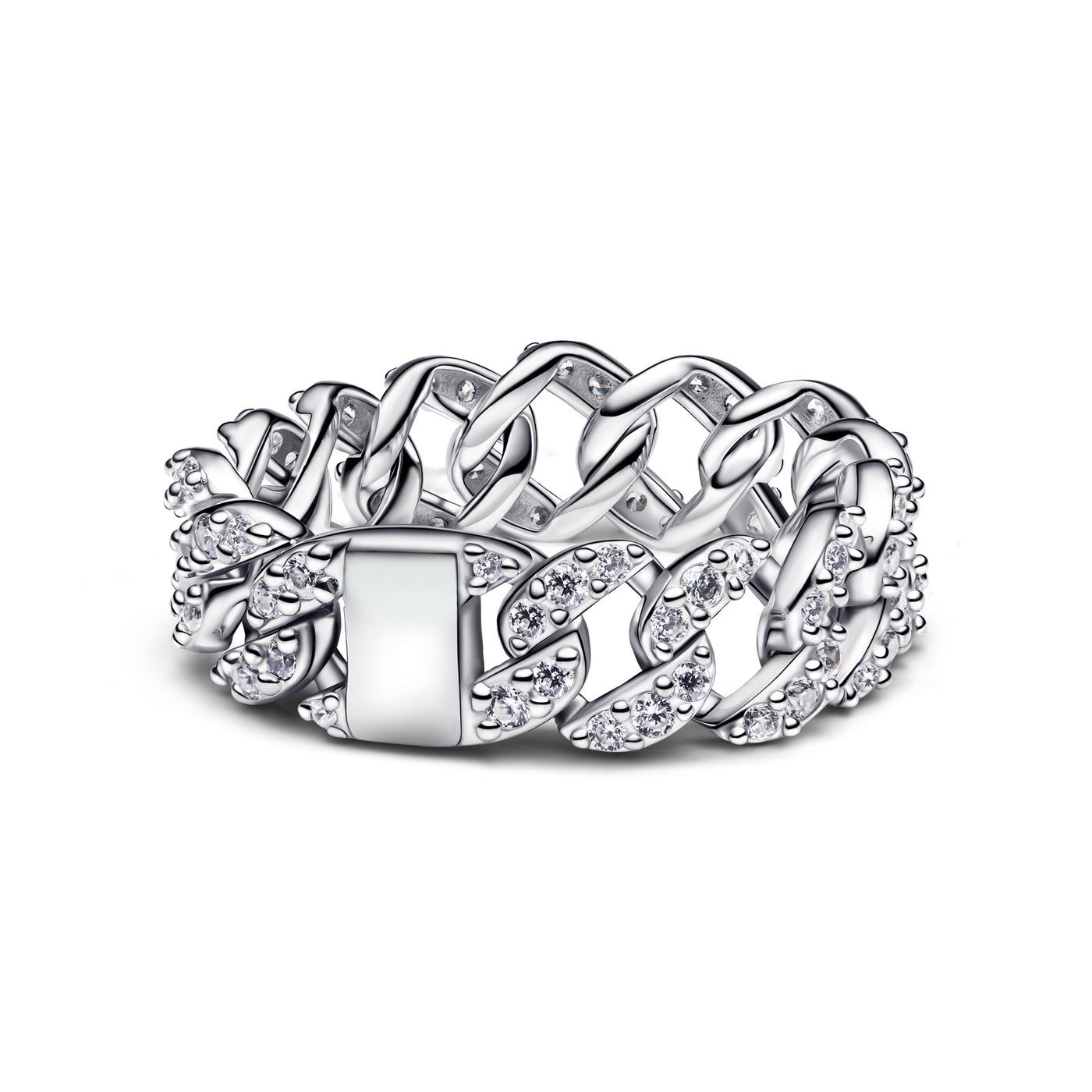 Pandora Pavé Cuban Chain Ring