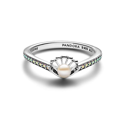 Pandora Disney Princess Ariel Shell Treated Freshwater Cultured Pearl Ring