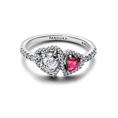 Pandora Halo Hearts Ring