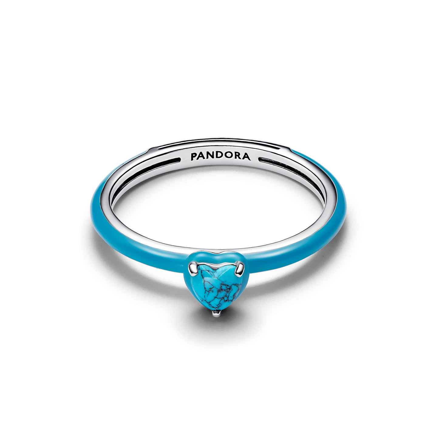 Pandora Turquoise-colored Heart Stone Ring