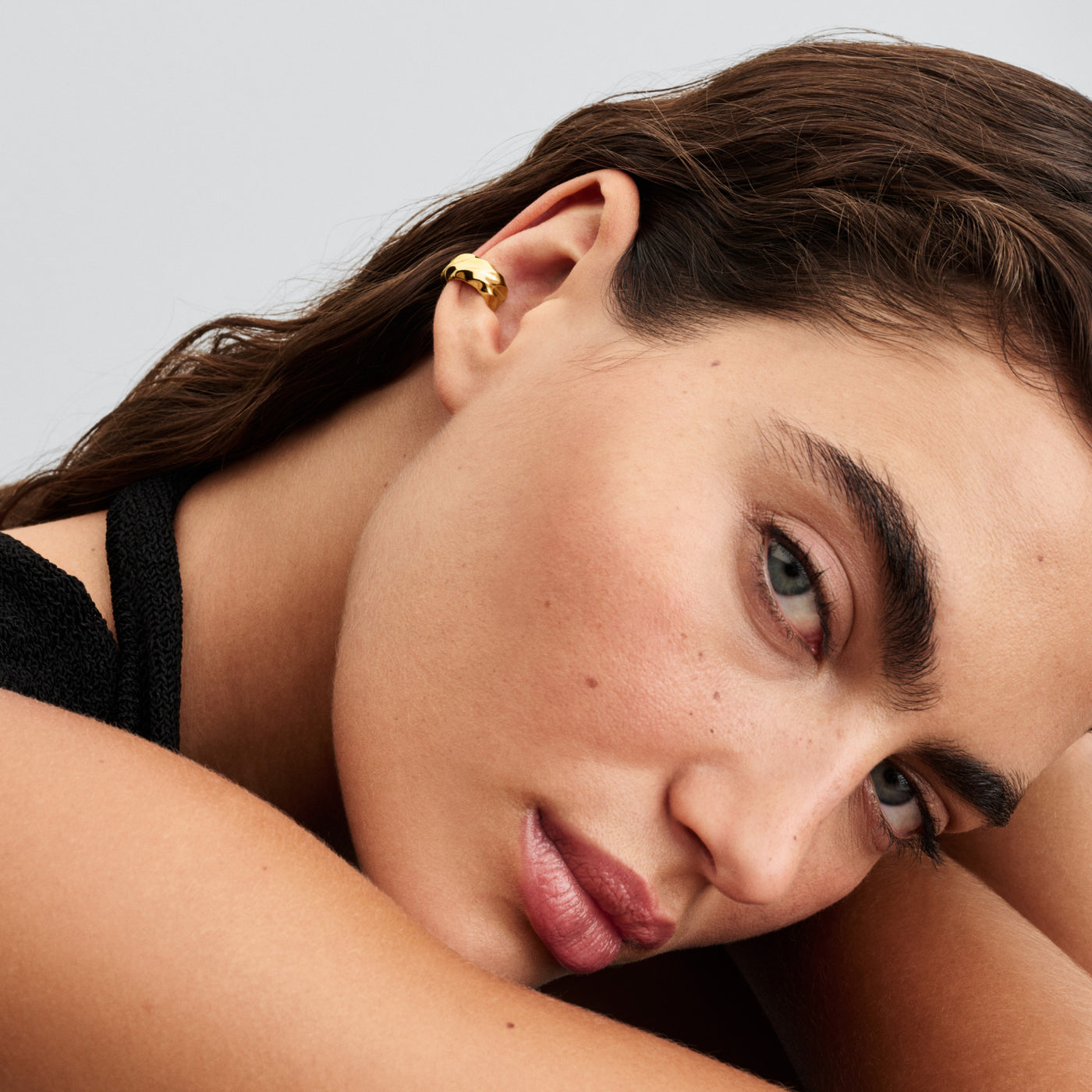 Pandora Rippled Ear Cuff
