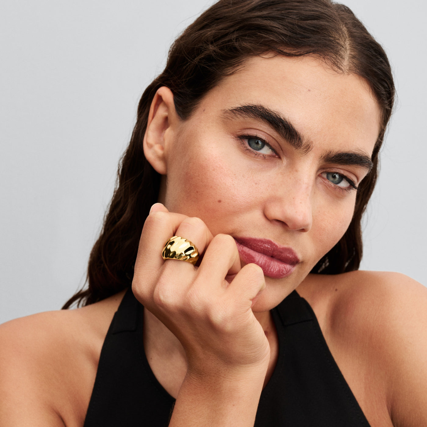 Pandora Rippled Statement Ring