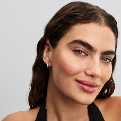 Pandora Twisted Triangle Small Hoop Earrings