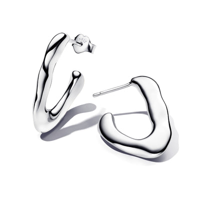 Pandora Organically V-shaped Open Hoop Earrings