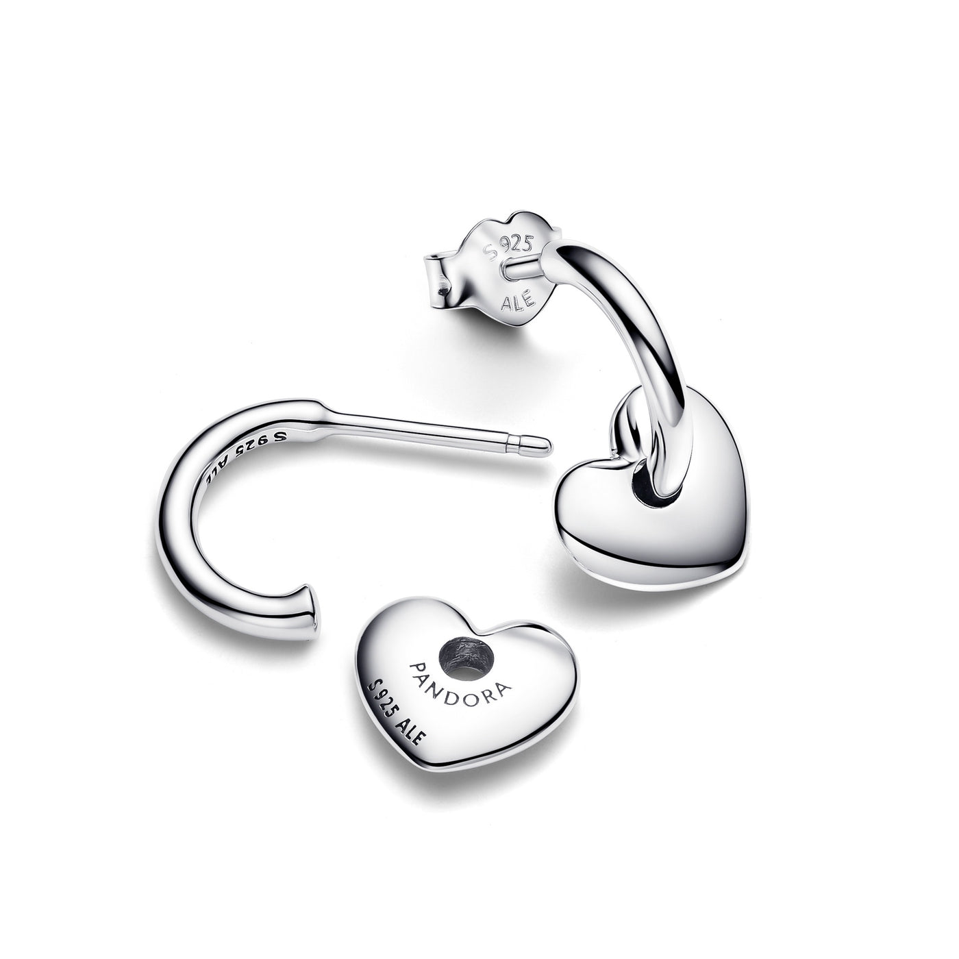 Pandora Heart Open Hoop Earrings